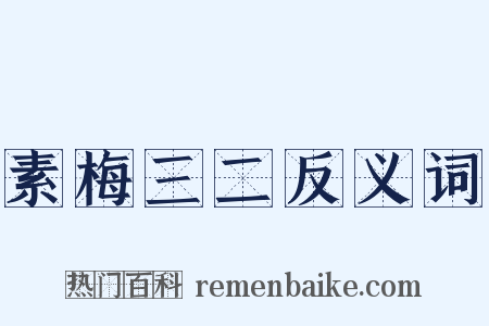 素梅三二反义词是什么意思的图片